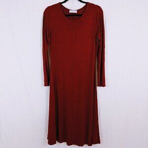 Iconic Luxe Red Long Sleeve Stretch Dress Size L